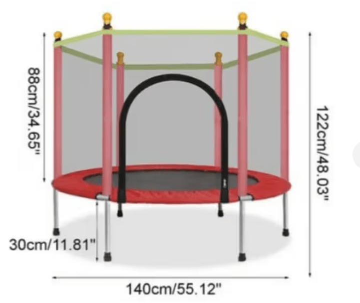 Kids Mini Trampoline with Enclosure Net - Joburg Online Shop