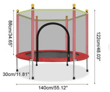 Kids Mini Trampoline with Enclosure Net - Joburg Online Shop